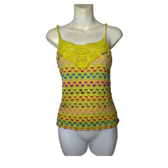 Free People Tops - Free People Crochet tank top size Medium